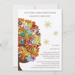 Invitation Partie d'engagement des Mariages forestiers enchan