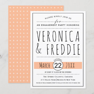 Invitation Partie d'engagement du mariage de la pêche à la ty