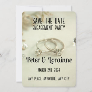 Invitation Partie d'engagement - enregistrer la date. Modifia