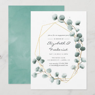Invitation Partie d'engagement géométrique de l'Eucalyptus aq