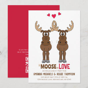 Invitation Partie d'engagement Il Moose be Lote mignon Whimsi