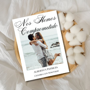 Invitation Partie d'engagement minimaliste de calligraphie es