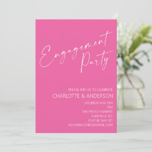 Invitation Partie d'engagement minimaliste moderne avec scrip
