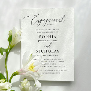 Invitation Partie d'engagement minimaliste. Nettoyer le Maria