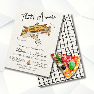 Invitation Partie d'engagement Pizza Toss