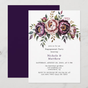 Invitation Partie d'engagement sur les couronnes blanches et 