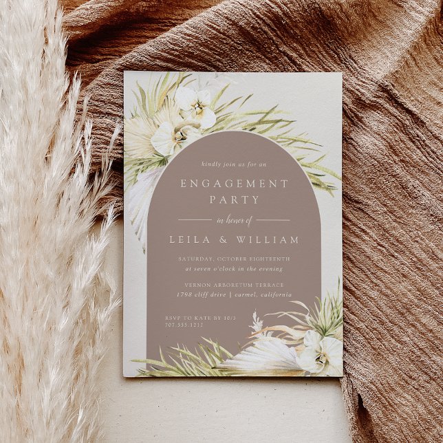 Invitation Partie d'engagement Tropiques vintages (Créateur téléchargé)