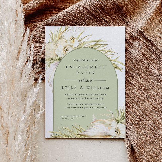 Invitation Partie d'engagement Tropiques vintages (Créateur téléchargé)