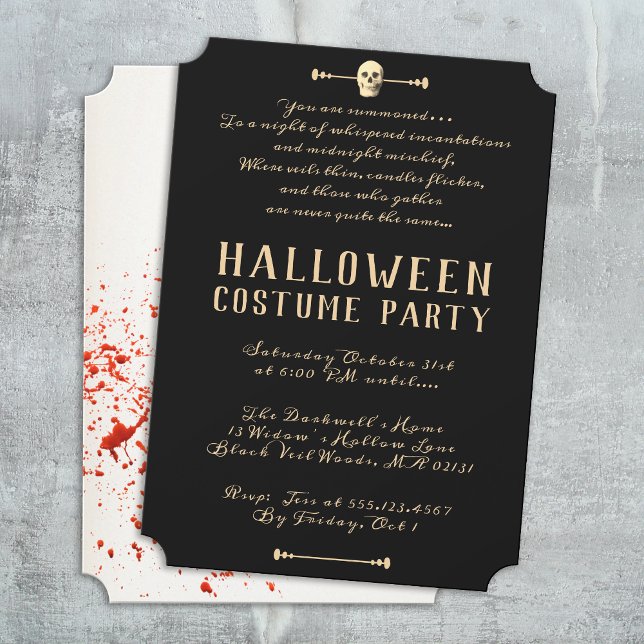 Invitation Partie d'Halloween pour adultes du crâne éffrayant (Créateur téléchargé)