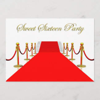 Invitation Partie du bonbon 16 à événement de tapis rouge