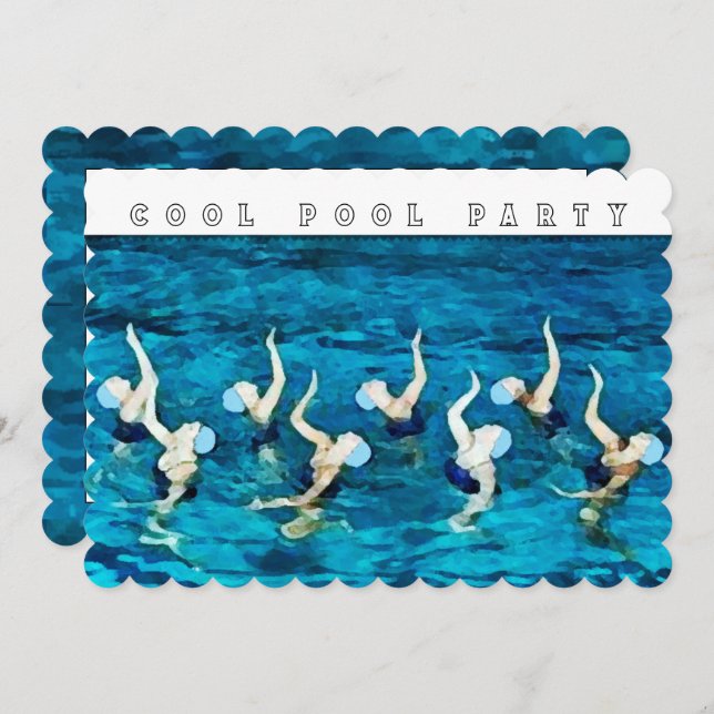 Invitation Partie du pool (Devant / Derrière)