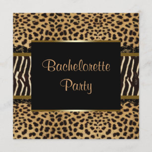 Invitation Partie élégante de Bachelorette de zèbre de