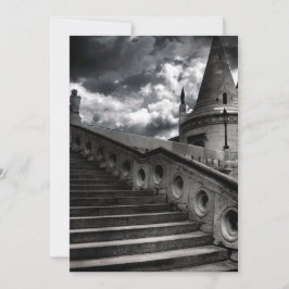 Invitation Partie gothique noire et blanche de Halloween de