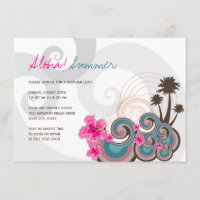 Partie hawaïenne d'été de Luau de ketmie tropicale