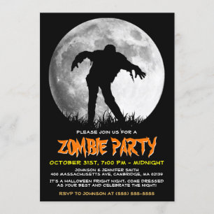 Invitation Partie heureuse d'apocalypse de hausses de zombi