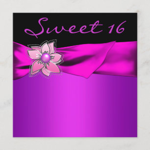 Invitation Partie magenta du bonbon 16