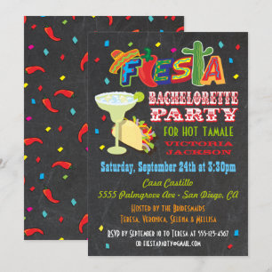 Invitation Partie mexicaine de Bachelorette de fiesta de