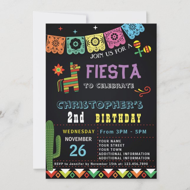 INVITATION PARTIE MEXICAINE DE FIESTA DE L'INVITATION %PIPE% (Devant)