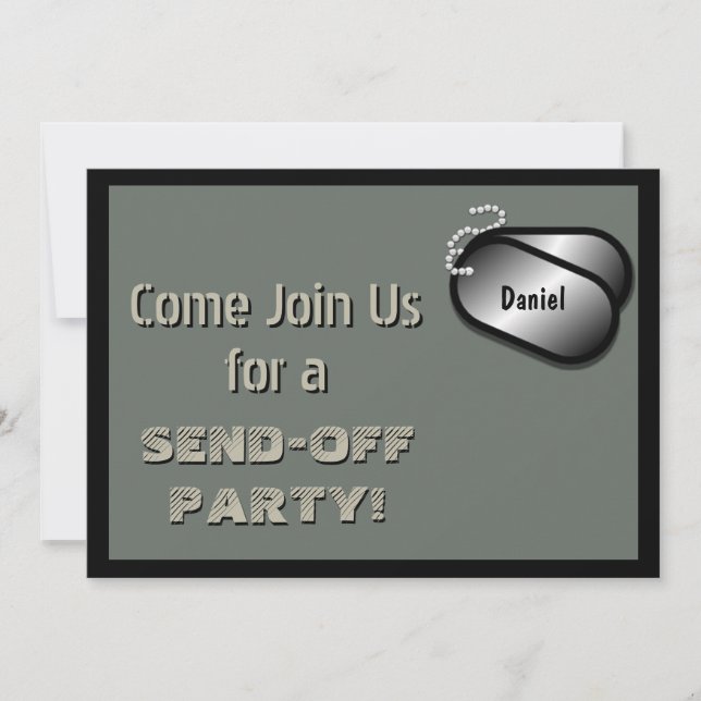 Invitation Partie militaire de coutume de déploiement (Devant)