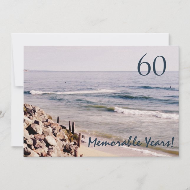 Invitation Partie-Océan mémorable de 60 années/anniversaire (Devant)