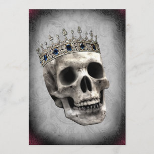 Invitation Partie squelettique vintage de la Reine Halloween