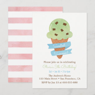 Invitation Partie verte en bon état d'anniversaire de enfant
