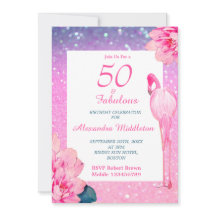Parties scintillant 50 Fabuleux Flamant rose Rose