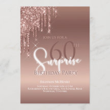 Parties scintillant 60e anniversaire Glam Pink Whi