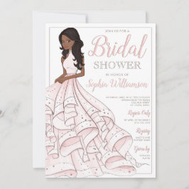 Invitation Parties scintillant afro-américaine Glam Bride Fêt
