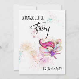 Invitation *~* Parties scintillant arc-en-ciel Bébé Fairy Dou