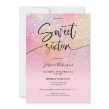 Parties scintillant arc-en-ciel ombre rose girly S