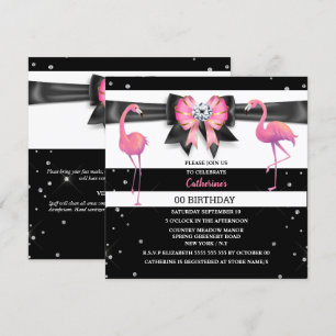 Invitation Parties scintillant arc rose Flamant rose N'IMPORT