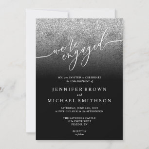 Invitation Parties scintillant Argent SPARKle Signature engag