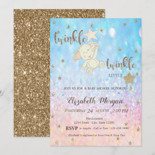 Invitation Parties scintillant Bear Twinkle Baby shower Littl