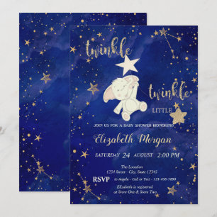 Invitation Parties scintillant Bear Twinkle Baby shower Littl