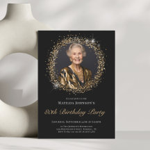 Parties scintillant Black Gold 80th Birthday Party