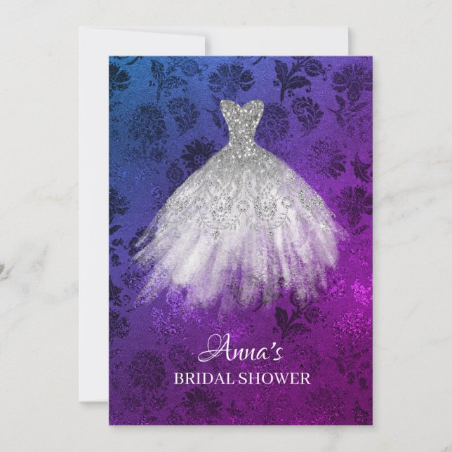 Invitation *~* Parties scintillant blanche robe nuptiale robe (Devant)