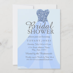 Invitation Parties scintillant bleu étincelante robe Invitati