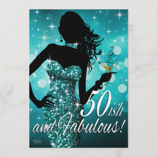 Invitation Parties scintillant Bombshell Étincelle 50 ish Ann
