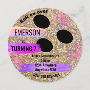 Invitation Parties scintillant BOWLING BALL, bowling, fête d'