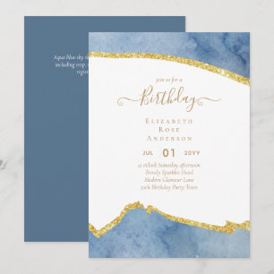 Invitation PARTIES SCINTILLANT BUDGÉTAIRE Glam Agate Jolie fi