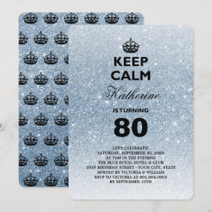 Invitation Parties scintillant calme Jalon Anniversaire Invit