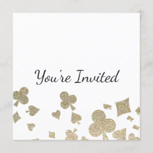 Invitation Parties scintillant Casino fête d'anniversaire