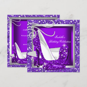 Invitation Parties scintillant Chaud Violet Haut talons N'imp