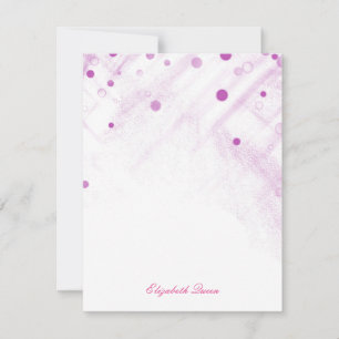 Invitation Parties scintillant Confetti rose Points Invitatio