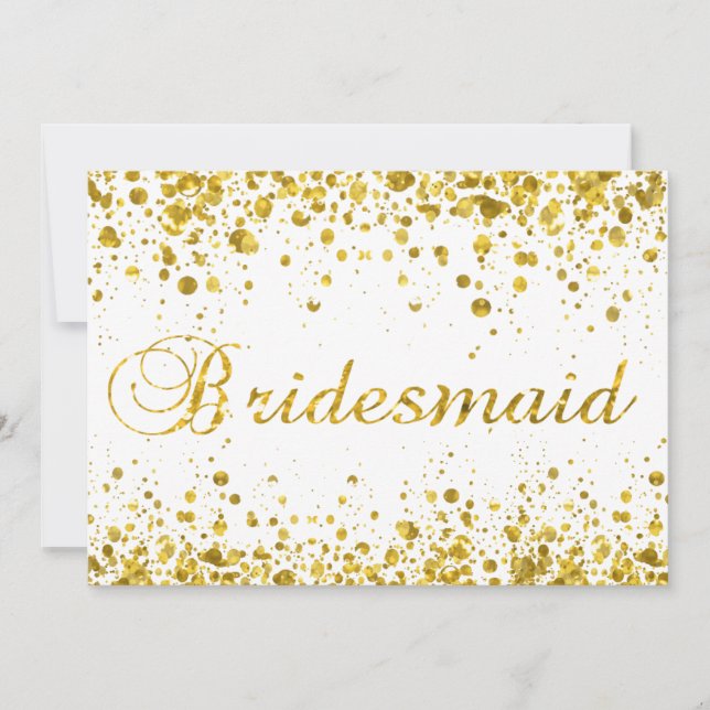Invitation Parties scintillant Confetti | Soyez ma servante d (Devant)