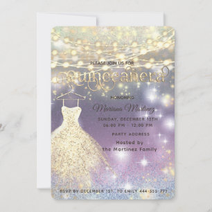Invitation parties scintillant cool élégante String lumières