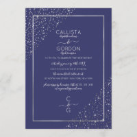 Parties scintillant d'argent de la marine Confetti