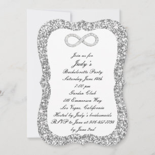 Invitation Parties scintillant d'argent Diamond Infinie Bache