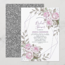 Parties scintillant d'argent rose violet Fête des